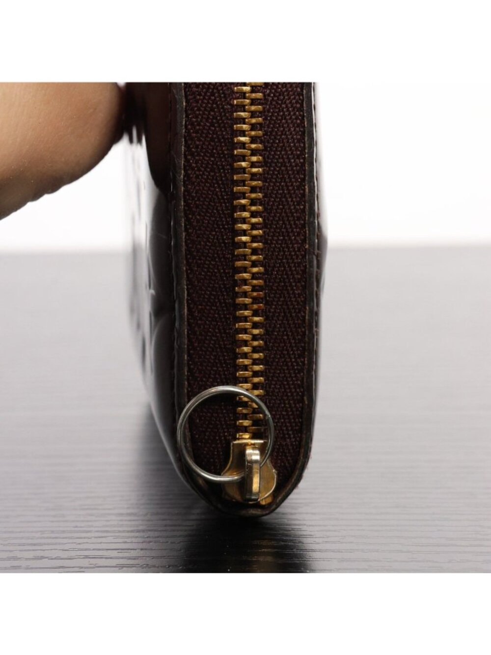 Louis Vuitton Monogram Vernis Mini Zippy Wallet Amarante Patent Leather - Picture 6 of 11